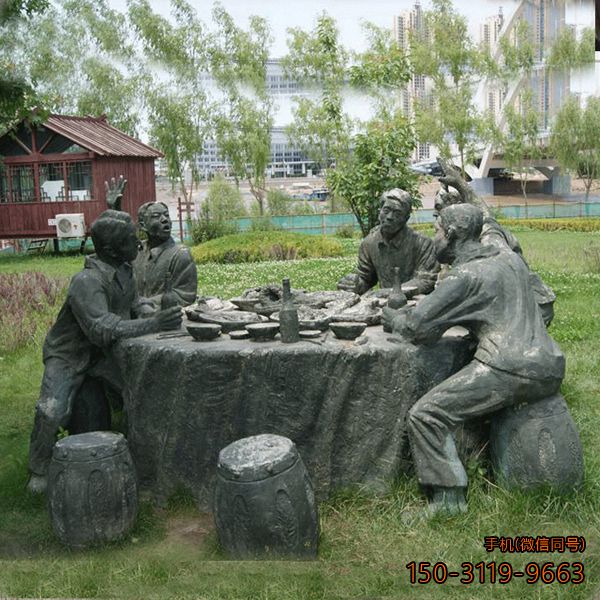 宴席_戶外農(nóng)家院商業(yè)街民俗景觀小品雕塑