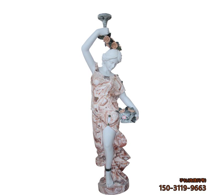漢白玉歐式美女_廣場(chǎng)公園西方人物景觀塑像