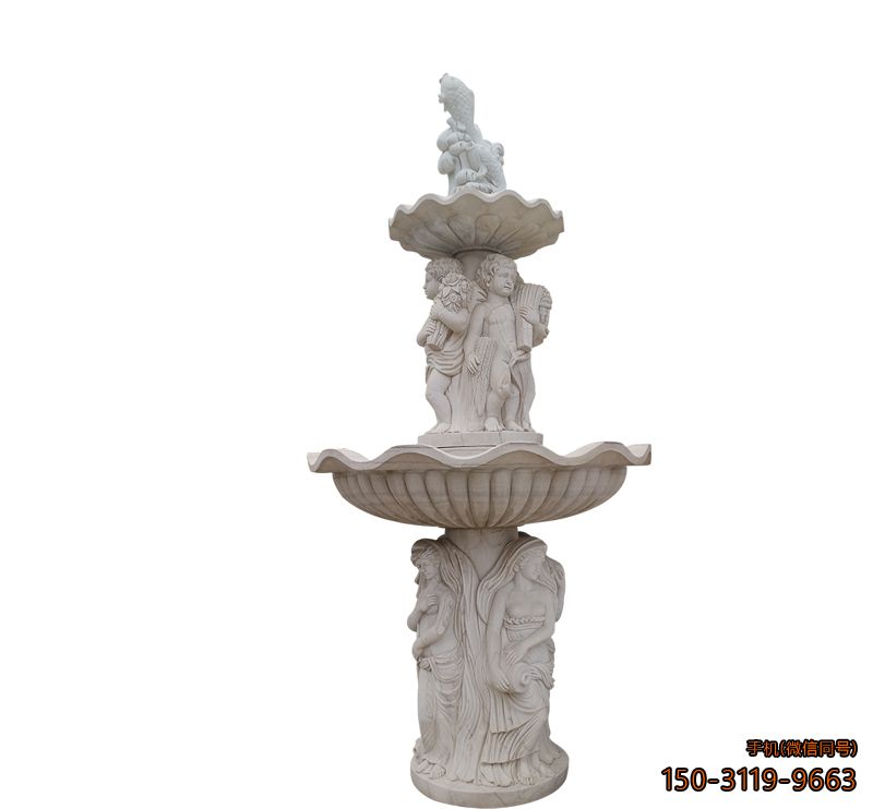 漢白玉歐式噴泉_廣場(chǎng)庭院噴泉景觀雕塑
