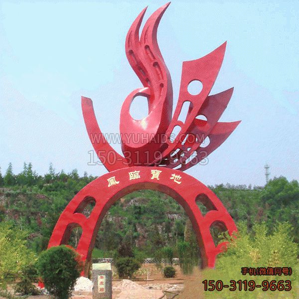 公園大型抽象不銹鋼鳳凰展翅雕塑圖片大全 公園大型抽象不銹鋼鳳凰展翅雕塑圖片大全