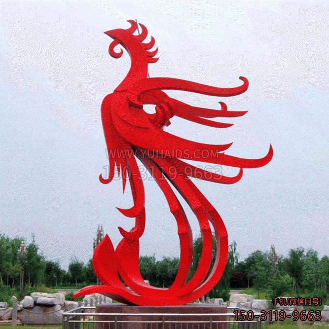 公園大型抽象不銹鋼鳳凰展翅雕塑圖片大全 公園大型抽象不銹鋼鳳凰展翅雕塑圖片大全