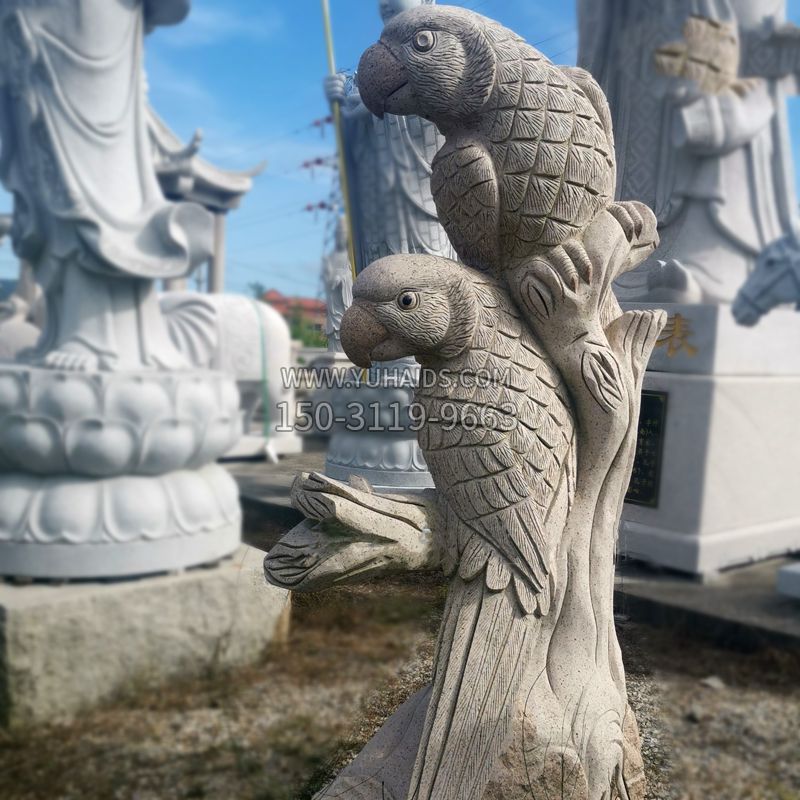 雕塑雕塑 石雕鸚鵡景觀<a href=