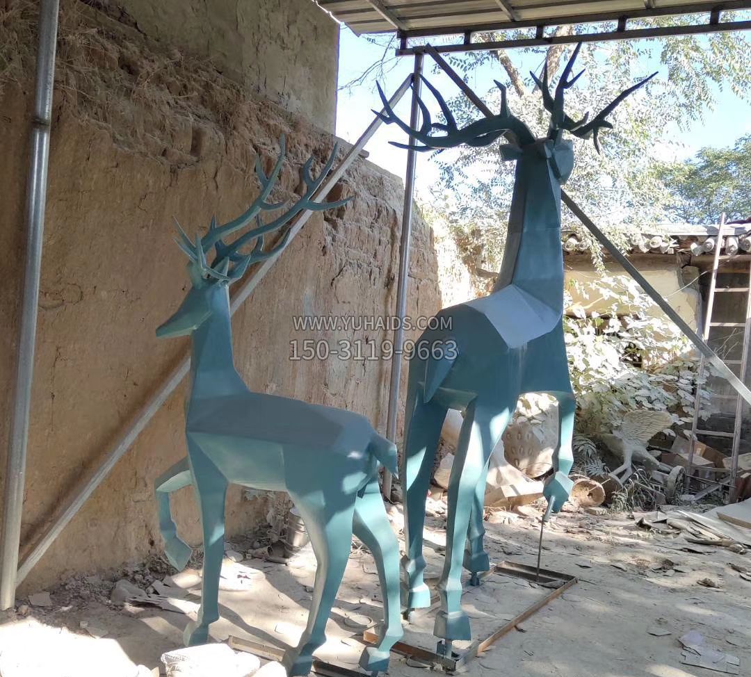 不銹鋼切面景觀小鹿雕塑 不銹鋼切面景觀小鹿雕塑