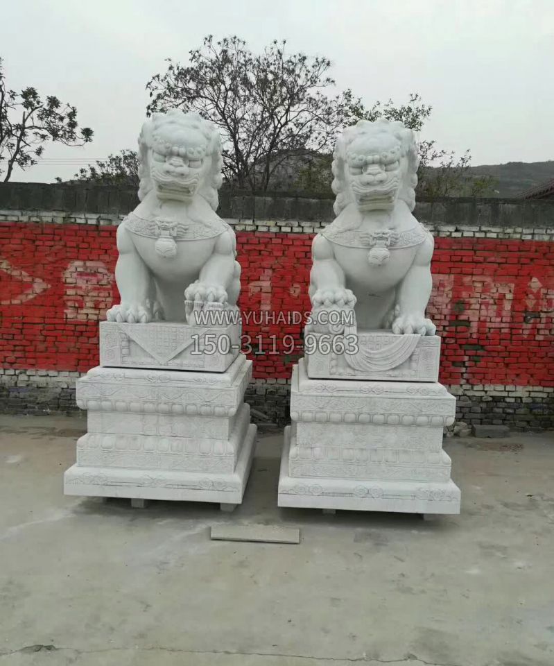 大理石獅子廣場雕塑 大理石獅子廣場雕塑