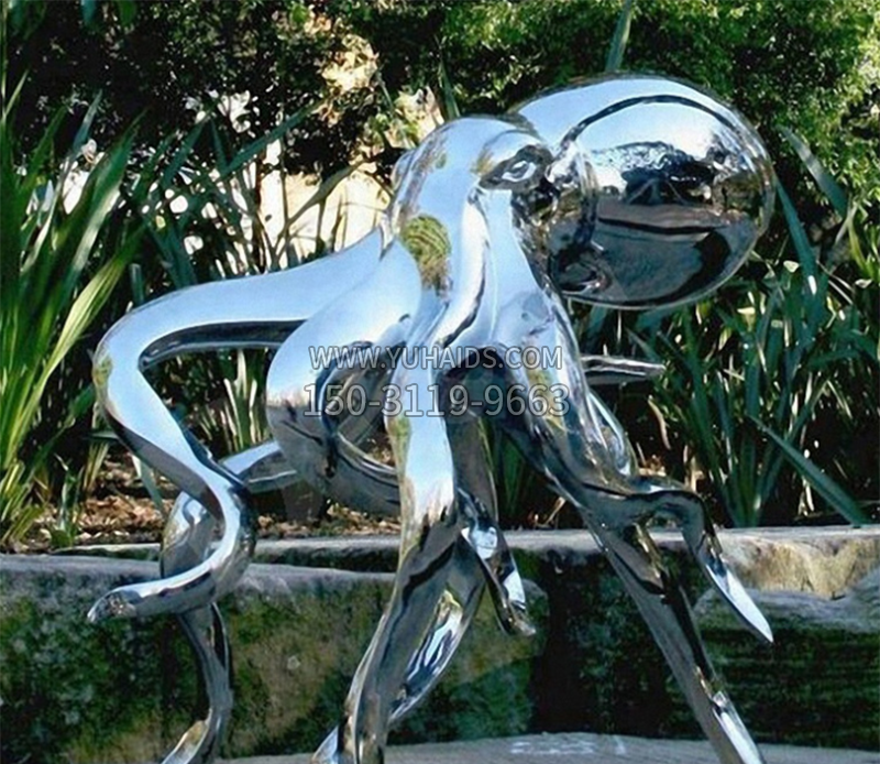 廣場不銹鋼章魚雕塑  廣場不銹鋼章魚雕塑