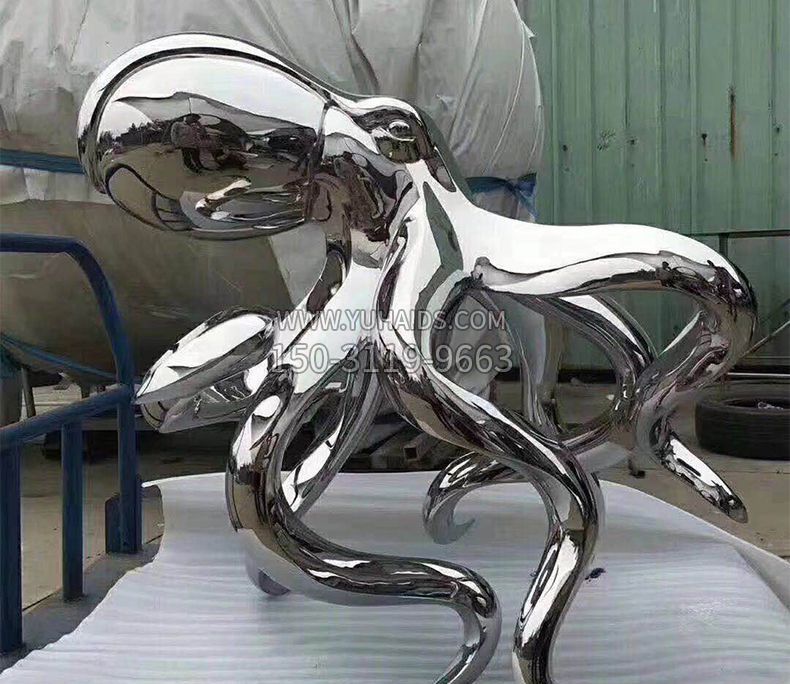 鏡面不銹鋼章魚雕塑 鏡面不銹鋼章魚雕塑