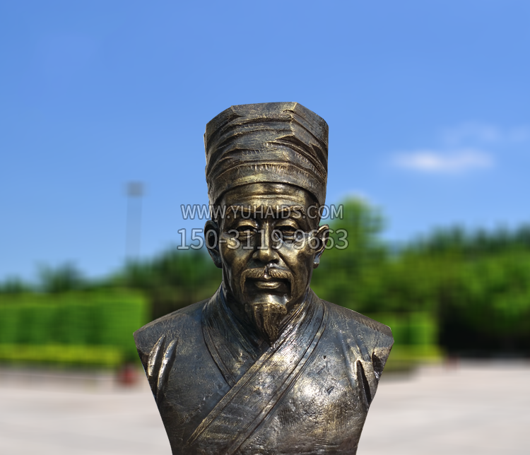 名醫李時珍半身像銅雕 名醫李時珍半身像銅雕