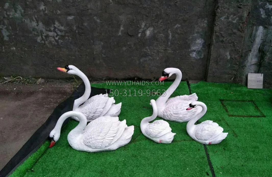 石雕公園天鵝動物雕塑 石雕公園天鵝動物雕塑