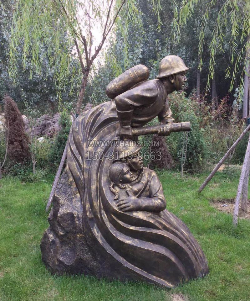 消防員守護人物銅雕 消防員守護人物銅雕