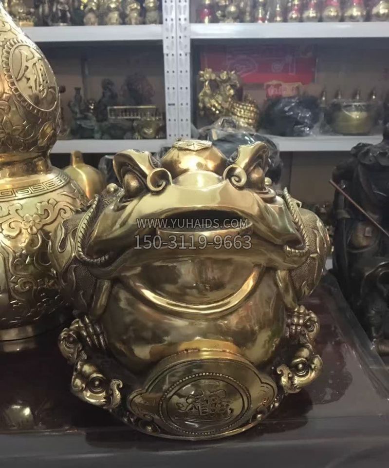 招財金蟾銅雕  招財金蟾銅雕