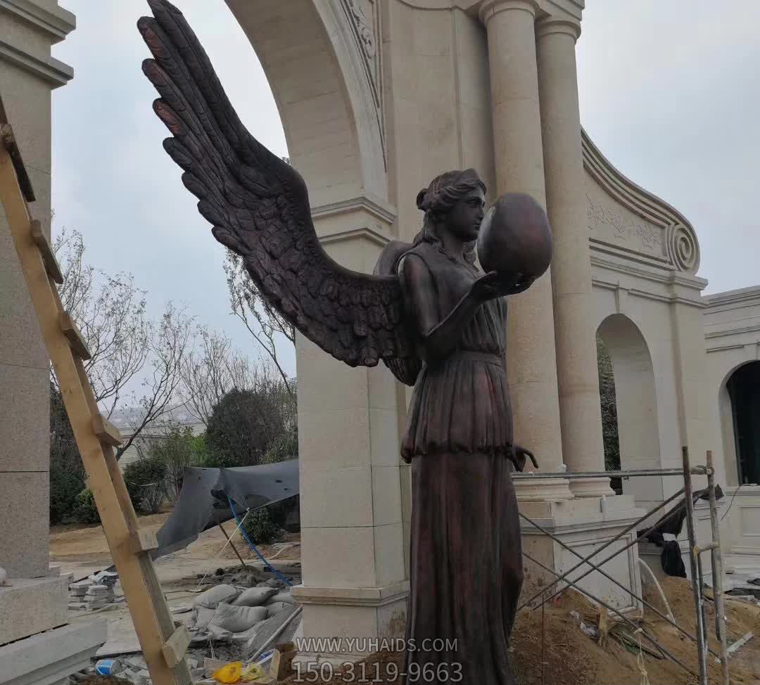 別墅景觀銅雕西方女神雕塑 別墅景觀銅雕西方女神雕塑