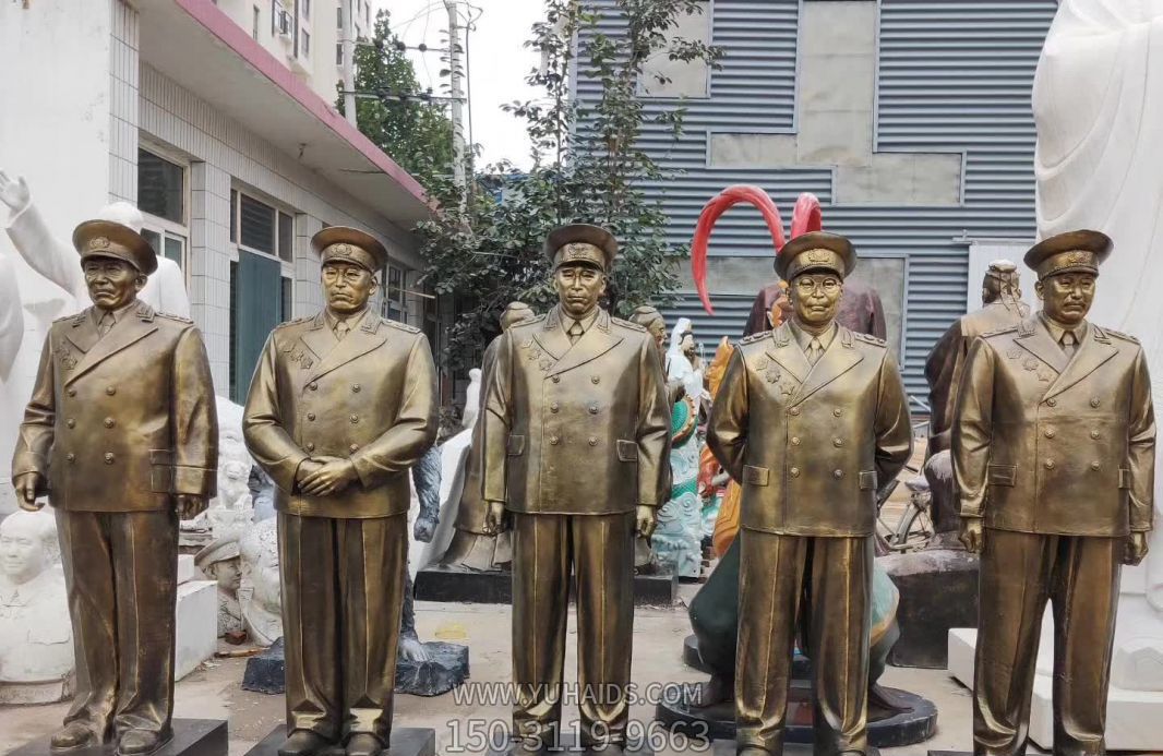雕塑雕塑 公園銅雕開國偉人十大元帥<a href=