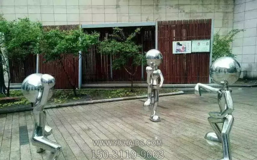 廣場不銹鋼抽象景觀兒童雕塑