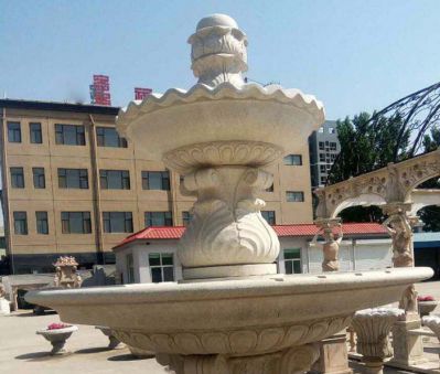 小區砂巖大型噴泉砂巖石雕塑