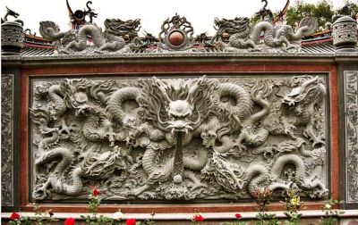 景點裝飾浮雕九龍壁畫雕塑