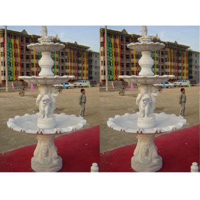 西方大理石石雕歐式多層噴泉雕塑