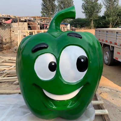 卡通青椒辣椒玻璃鋼雕塑 卡通蔬菜坐凳游樂園景觀創意坐凳