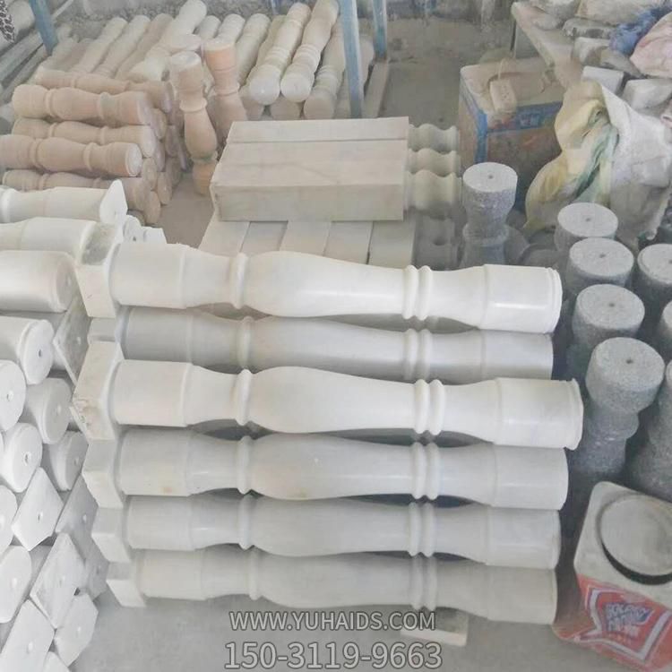 別墅陽臺樓梯裝飾漢白玉雕刻歐式羅馬柱防護(hù)欄桿石柱雕塑