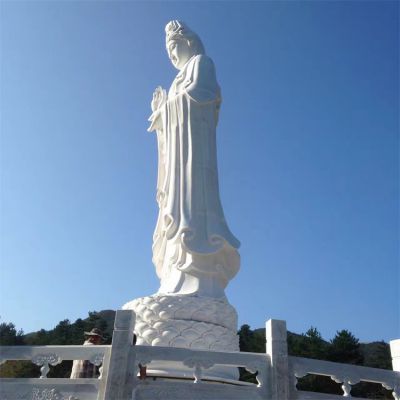 景區景點大型大理石石雕觀世音擺件