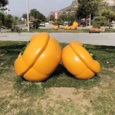 玻璃鋼柿子農莊景區(qū)擺放雕塑