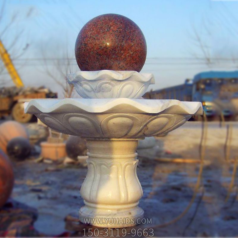 雕塑雕塑 學院廣場漢白玉風水球噴泉<a href=