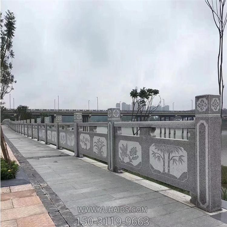 花崗巖客戶欄板，步道護欄板雕塑