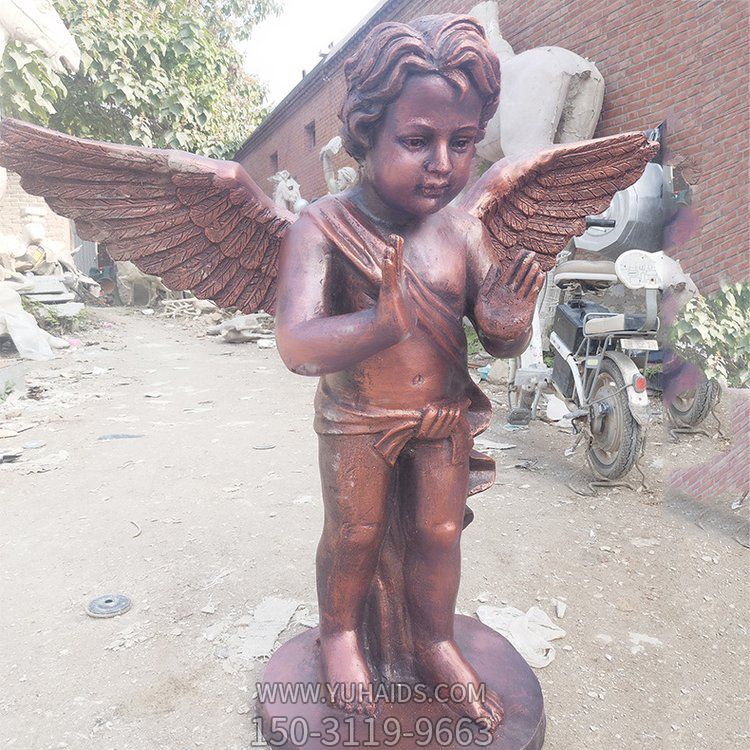 西方的小天使，銅雕人物雕塑