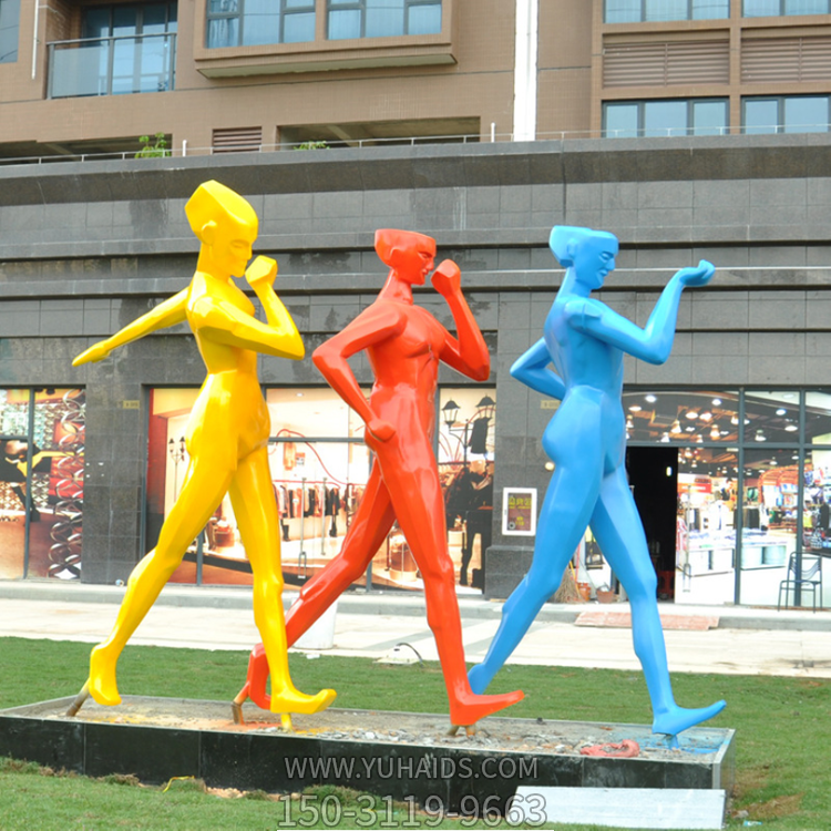 玻璃鋼抽象運(yùn)動(dòng)人物，競(jìng)走運(yùn)動(dòng)人物擺件雕塑