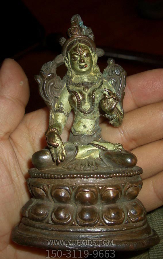 小型不銹鋼仿銅室內創(chuàng)意美陳擺件度母雕塑