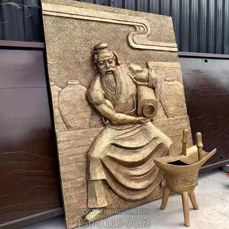 浮雕人物創(chuàng)意室內庭院銅雕影壁壁畫擺件雕塑