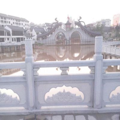 景區公園戶外漢白玉石雕防護欄桿