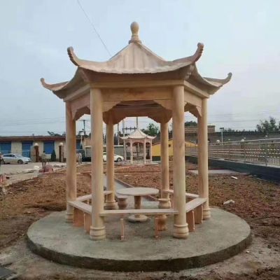 戶外公園大理石石雕乘涼休息涼亭雕塑