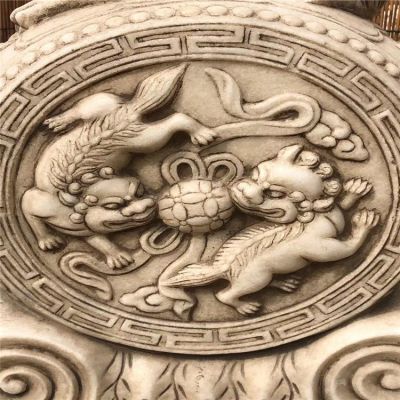 漢白玉仿古門墩細節展示圖