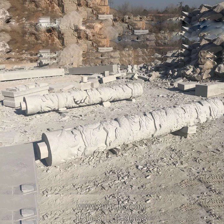 公園景區(qū)大理石石雕園林浮雕龍柱雕塑