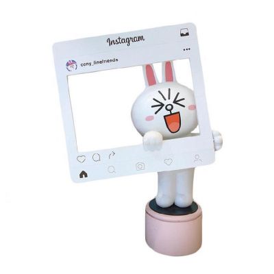 兔子雕塑-室內(nèi)電玩城照相框玻璃鋼兔子雕塑