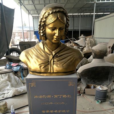 玻璃鋼仿銅胸像著名護理事業創始人南丁格爾雕塑