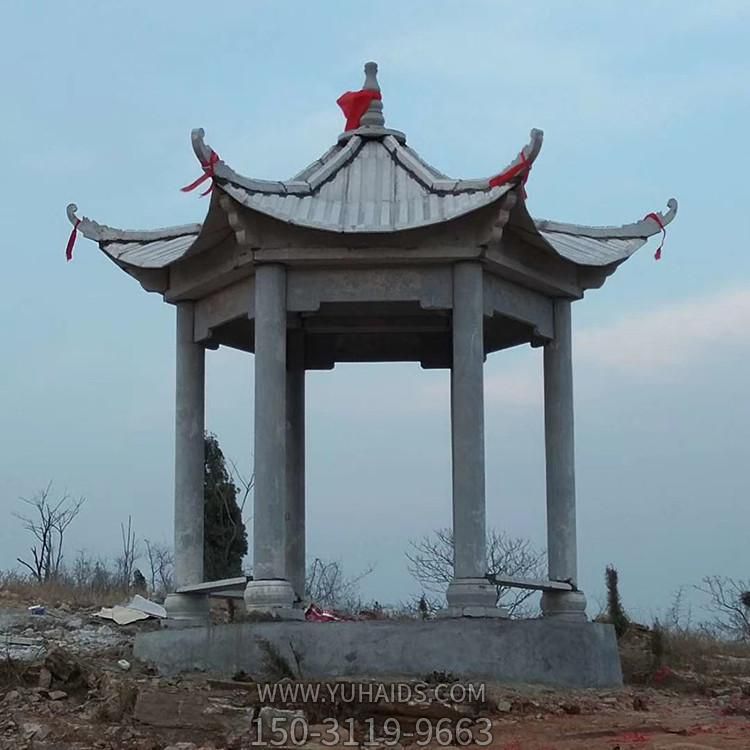 大理石石雕園林景觀中式涼亭雕塑