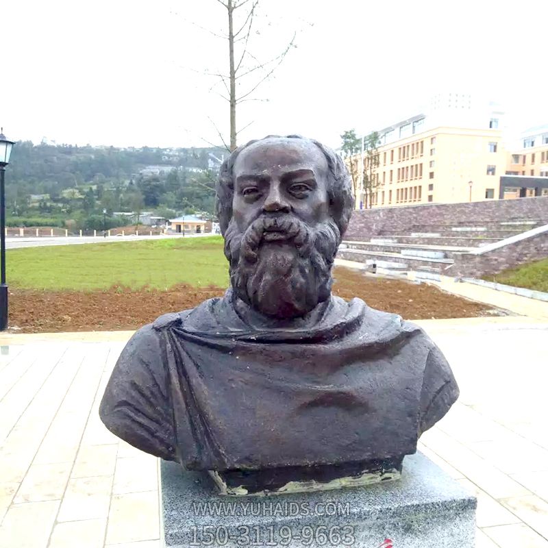 公園景區銅鑄世界名人西方著名哲學家蘇格拉底雕塑