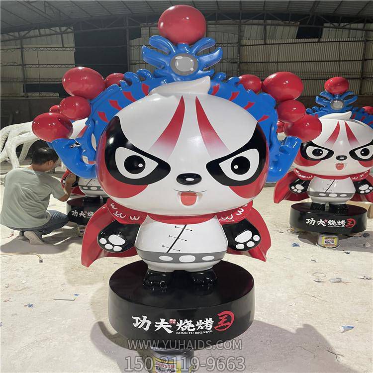 商業街玻璃鋼卡通迎賓公仔門口擺件雕塑