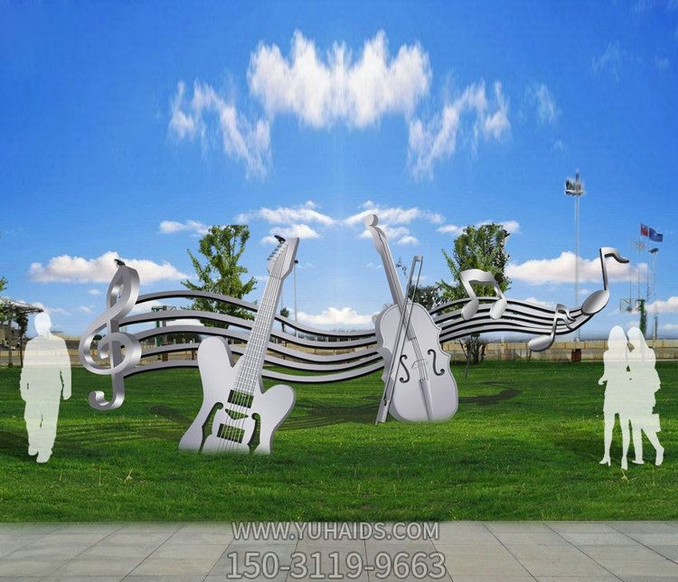 不銹鋼樂器戶外景觀美陳擺件 不銹鋼樂器戶外景觀美陳擺件