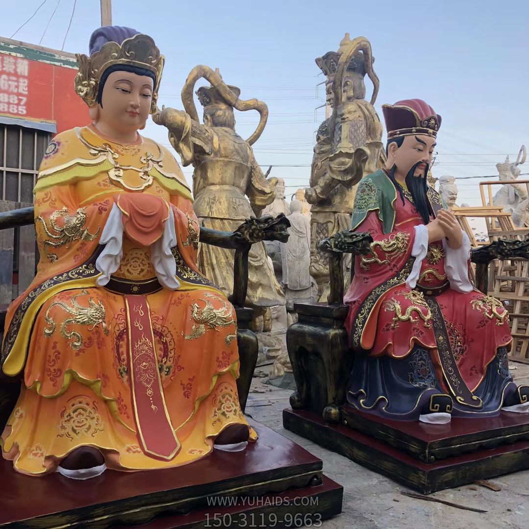 景區大型景觀王母和玉帝雕塑