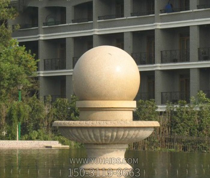 公園景觀小型風(fēng)水球噴泉石雕雕塑