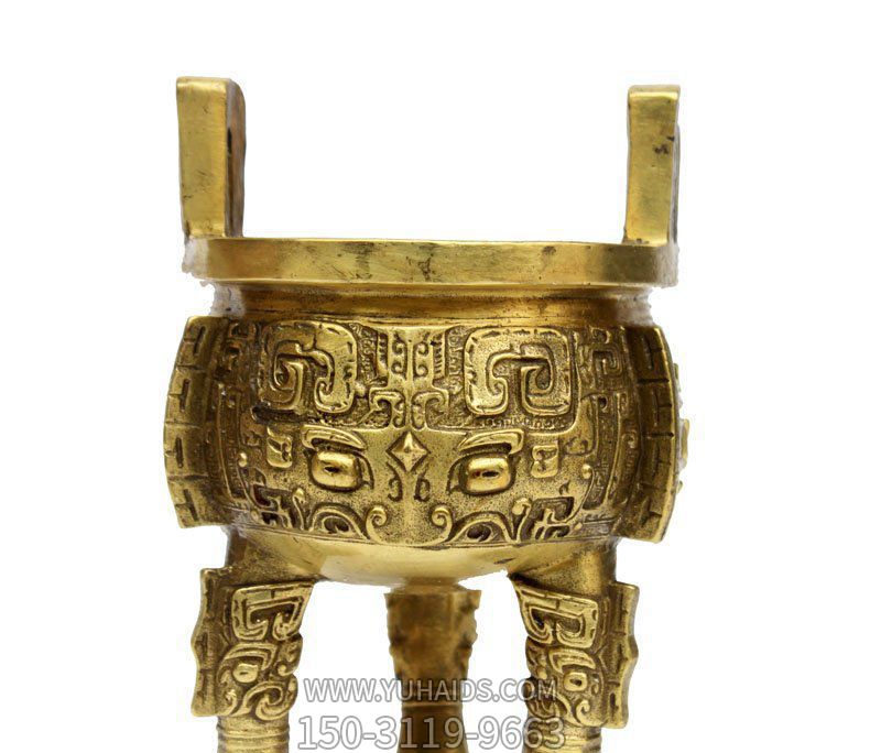 不銹鋼噴金烤漆鎏金創意寺廟鼎雕塑