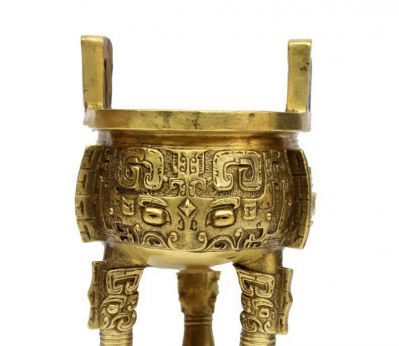 不銹鋼噴金烤漆鎏金創意寺廟鼎雕塑