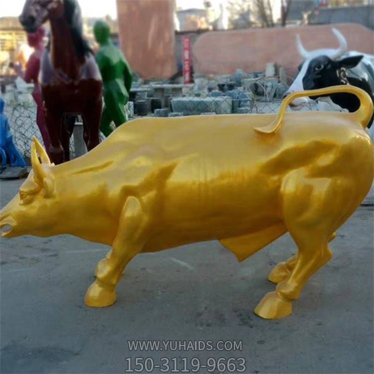 城市廣場大型戶外華爾街牛雕塑