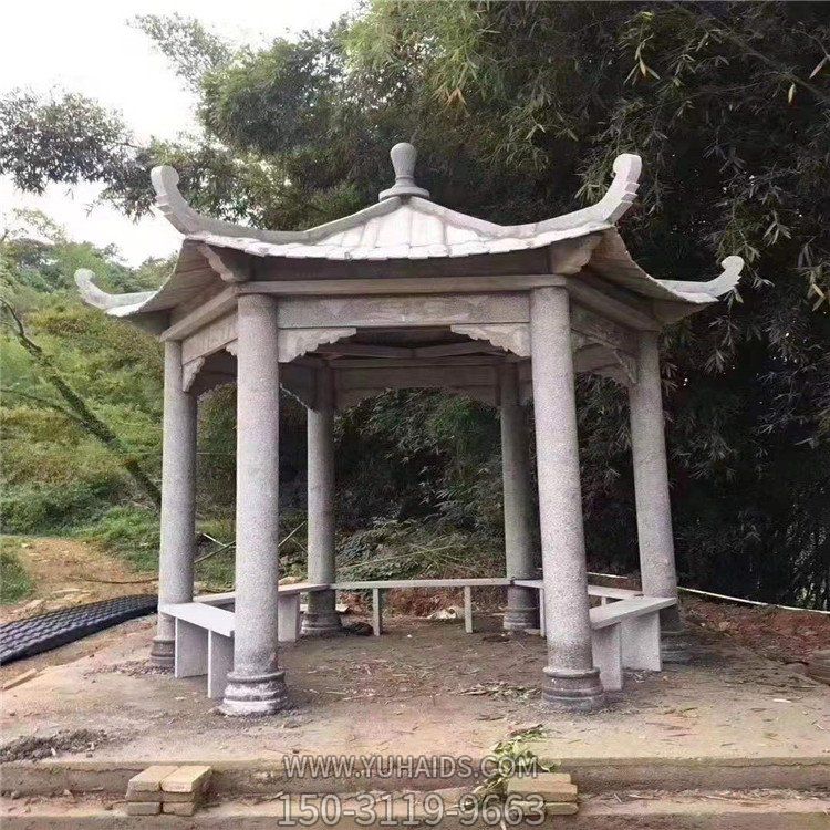 戶(hù)外公園大理石石雕涼亭擺件雕塑