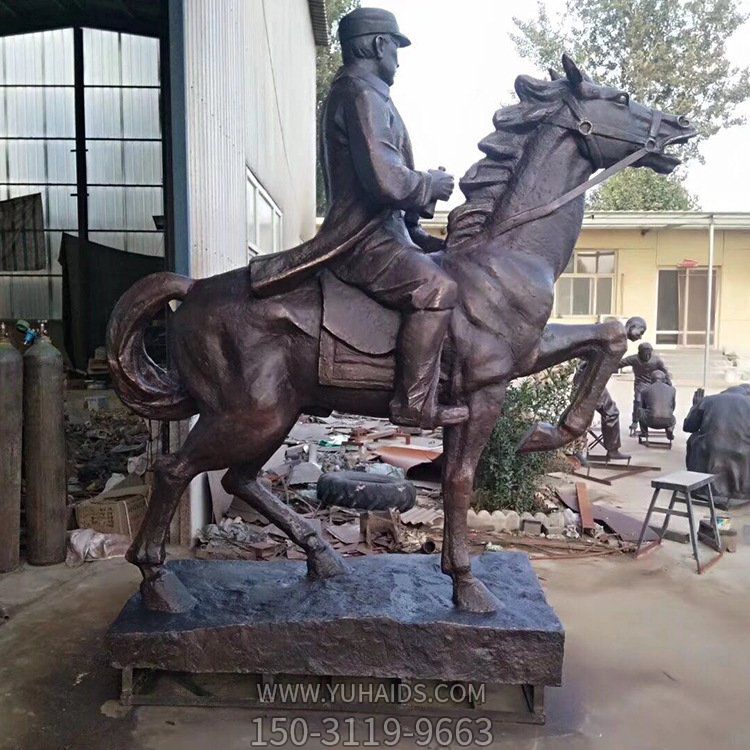 大型園林廣場(chǎng)騎馬的人物景觀擺件雕塑