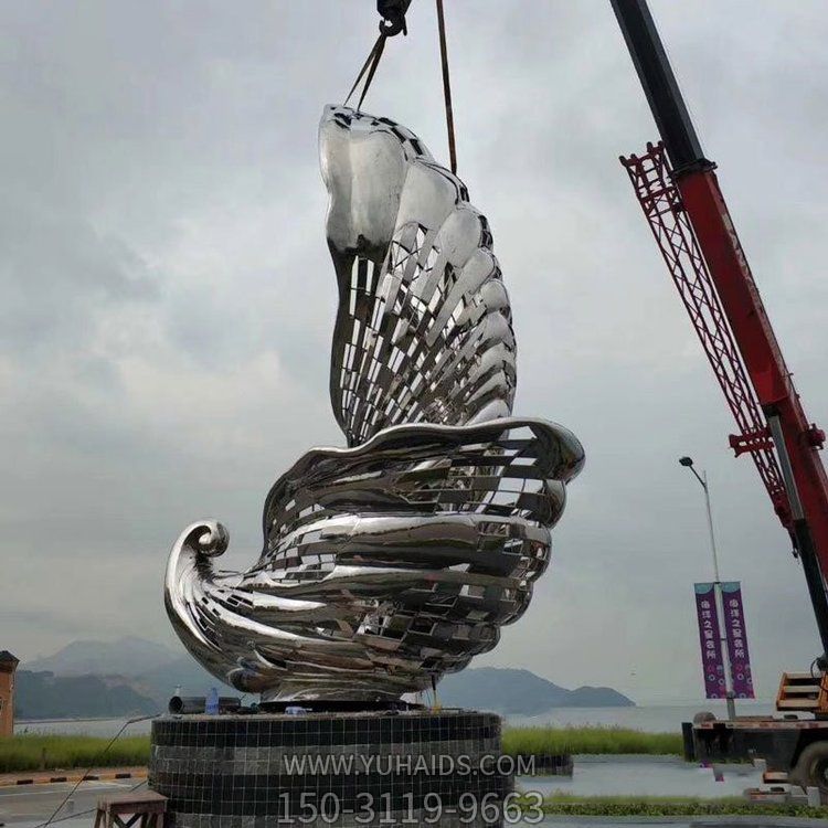 海邊創意不銹鋼鏤空戶外景觀擺件雕塑