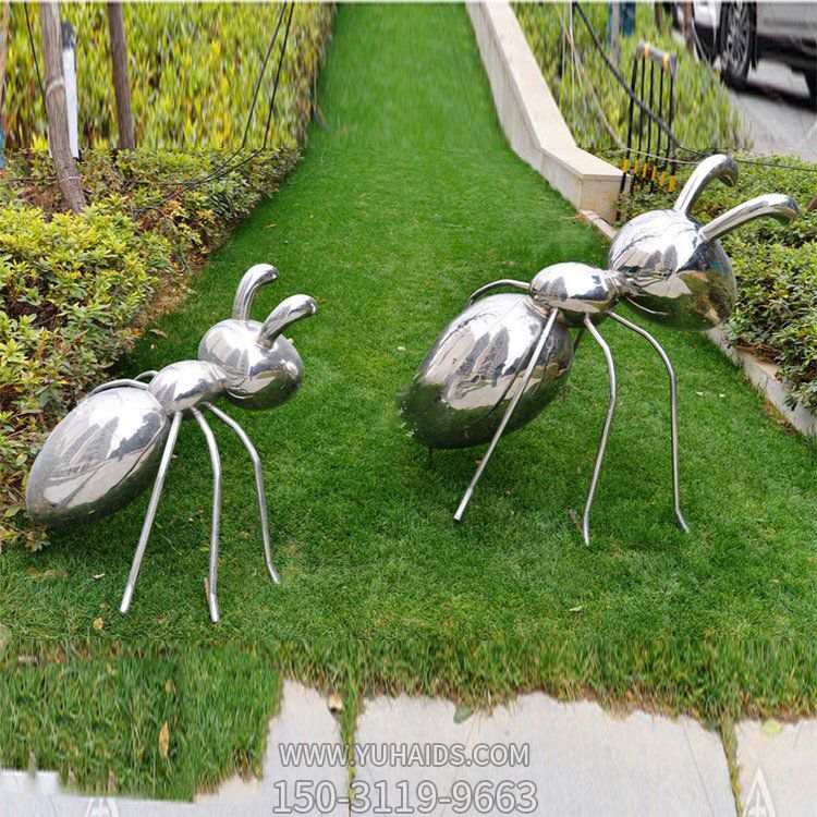 不銹鋼螞蟻，不銹鋼鏡面螞蟻雕塑