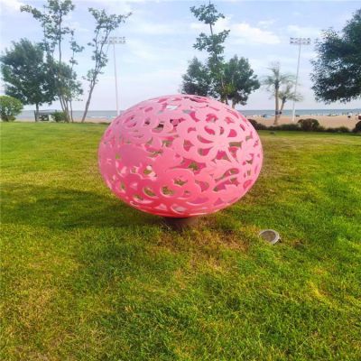 不銹鋼抽象鏤空小區公園城市景觀雕塑